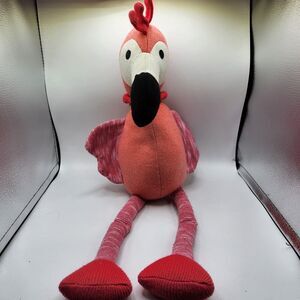 Pillowfort Flamingo Throw Pillow Plush Large Floppy Knit Bird  (B)